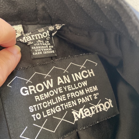 Girls Insulated black Marmot Ski Pants, Size L - Picture 5 of 13